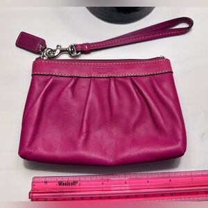 Leather Coach wristlet